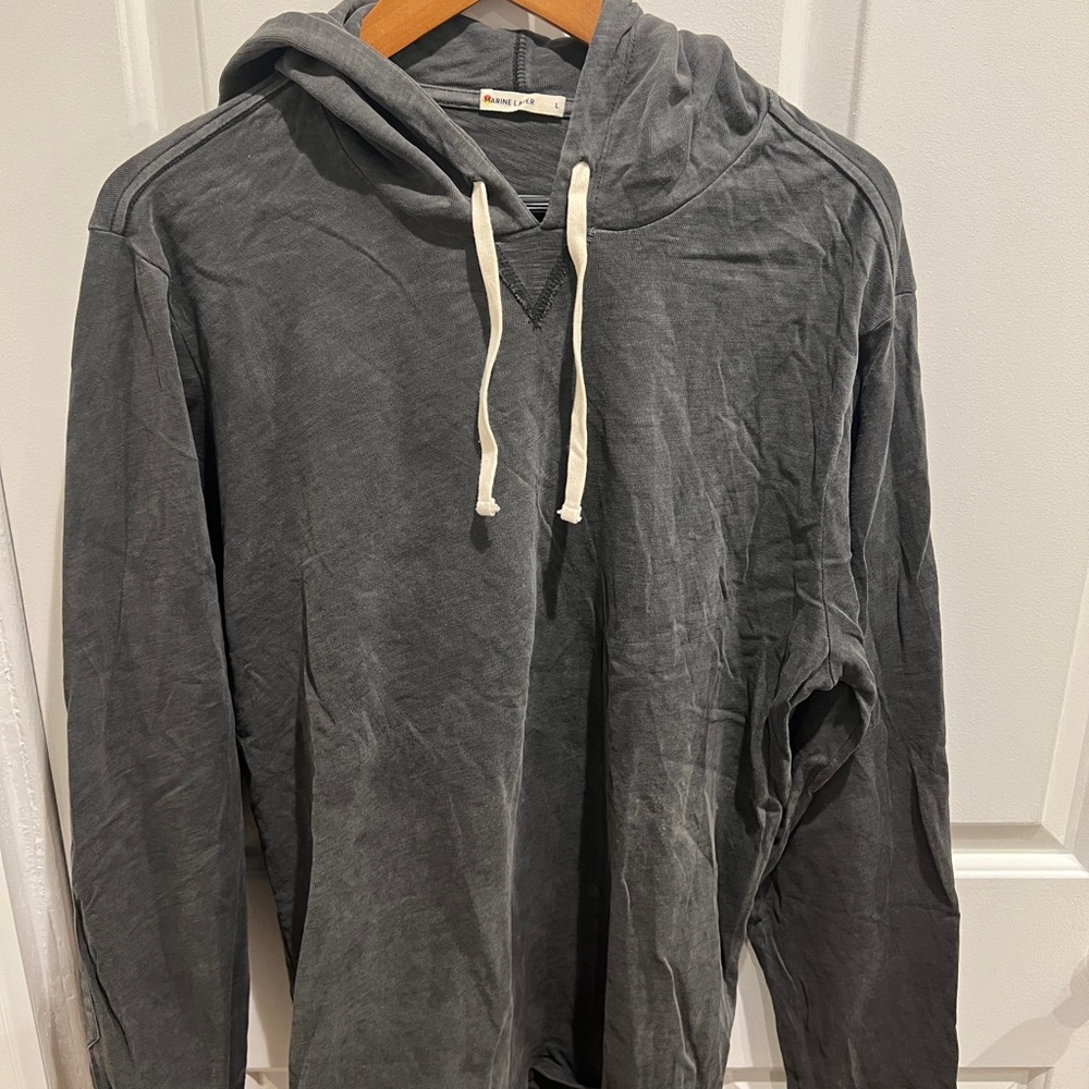Men's Gray marine layer hooded sweatshirt size large